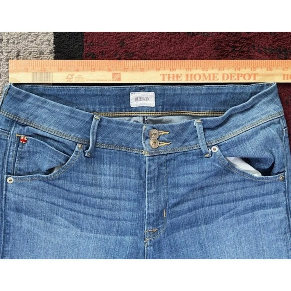 Hudson Collin Skinny Jeans Size 31 Blue Mid Rise Flap Pocket